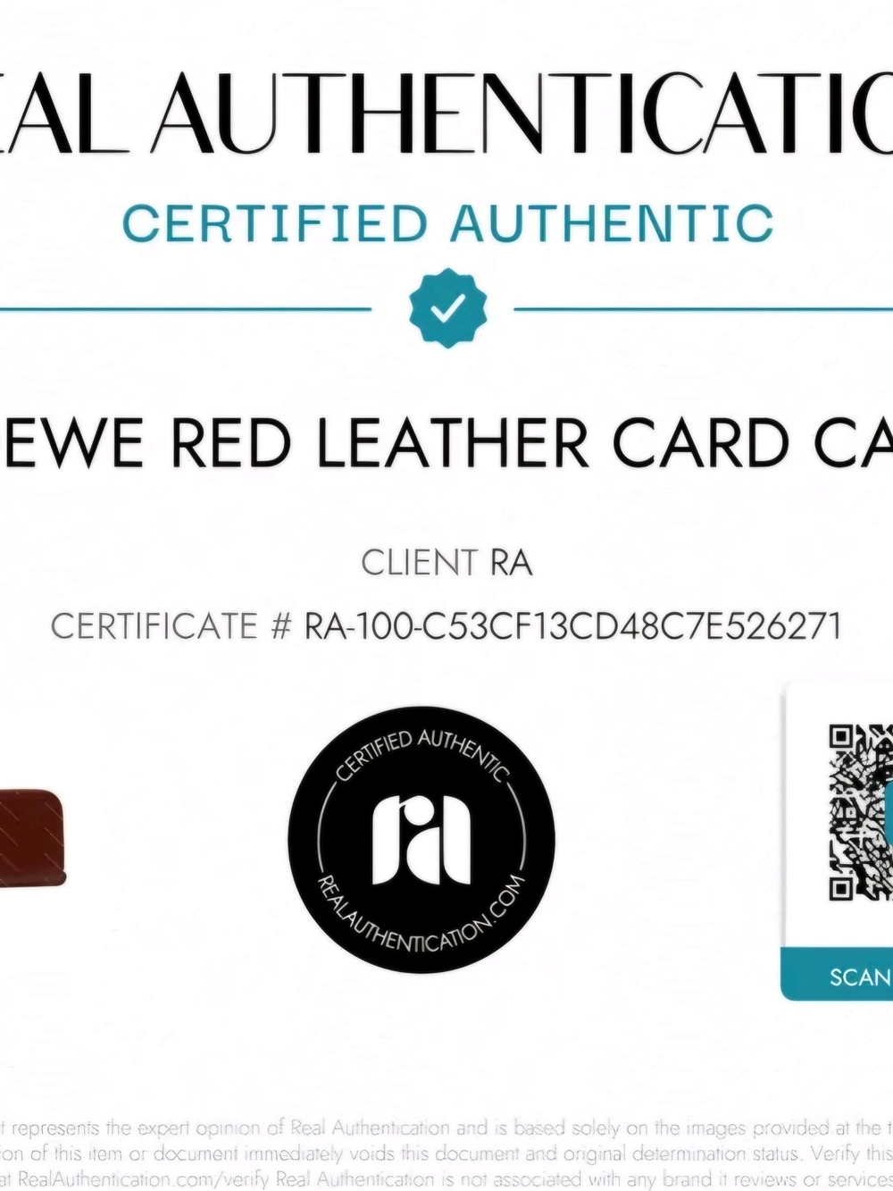 Loewe Red Leather Card Case
